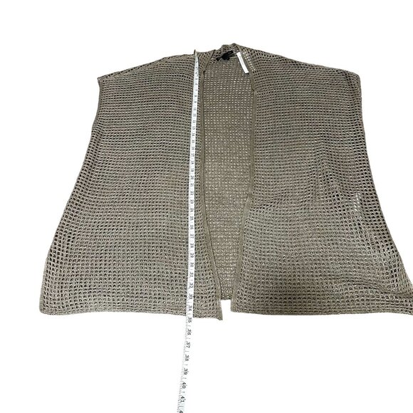 EILEEN FISHER Organic Linen Duster Cardigan Natural Sleeveless Relaxed Fit NWT - Picture 10 of 10